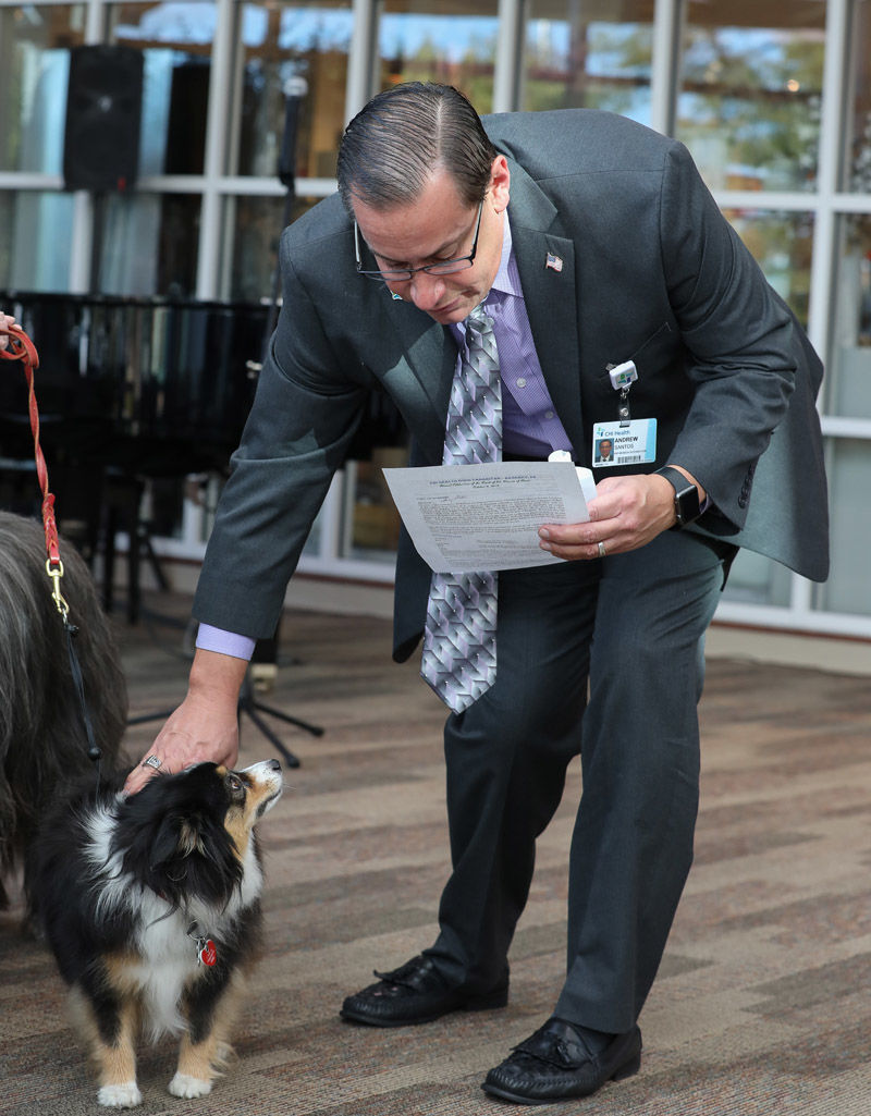 Blessing of the therapy dogs